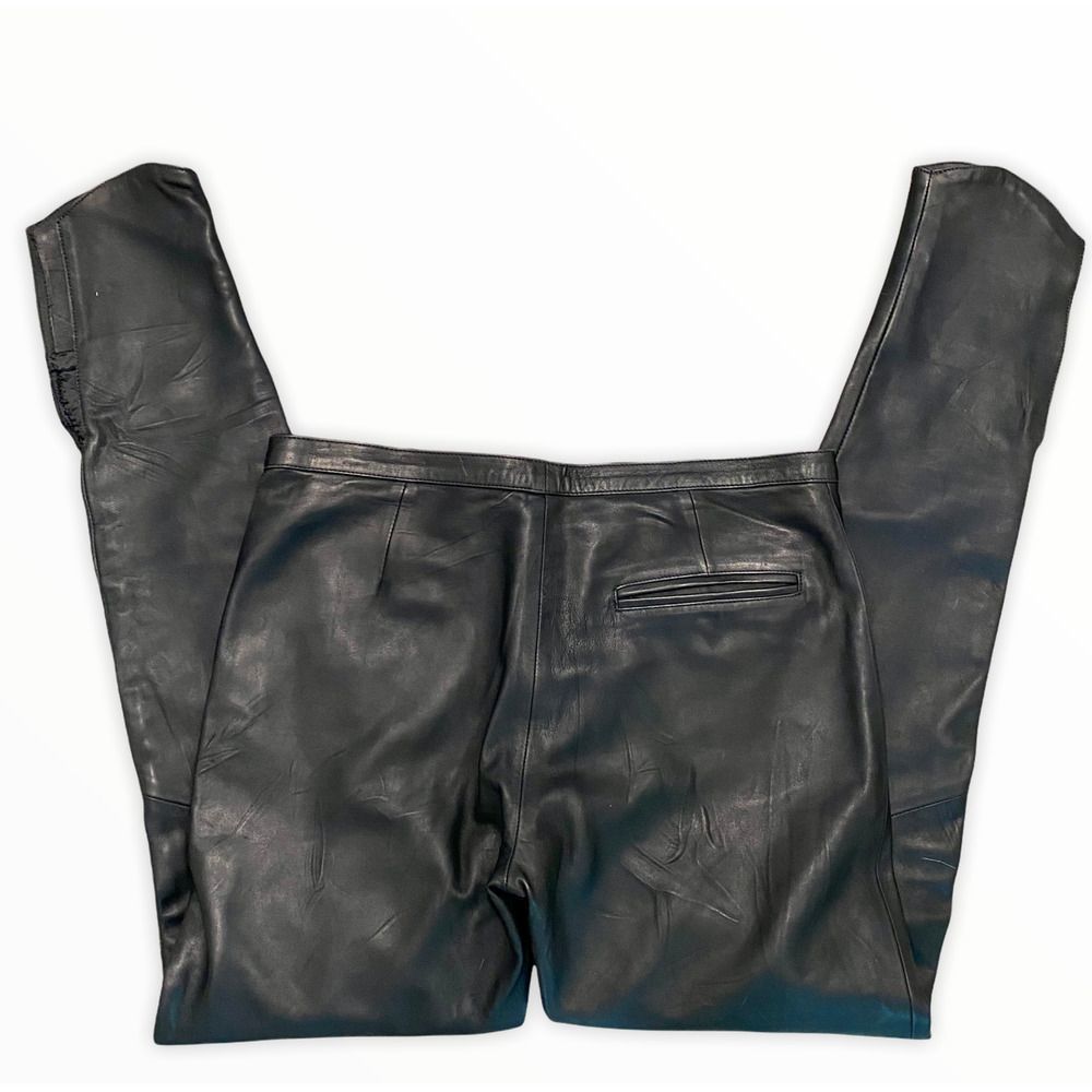 Chloe Black Lambskin Leather Skinny Pants
